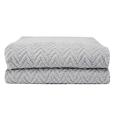 Simply Essential&trade; Cotton 2-Piece Bath Towel Set in Grey. View a larger version of this product image.