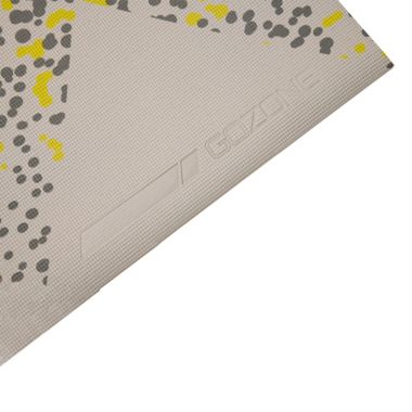GoZone 6mm Chevron Paint Dot Printed PVC Yoga Mat in Grey. View a larger version of this product image.