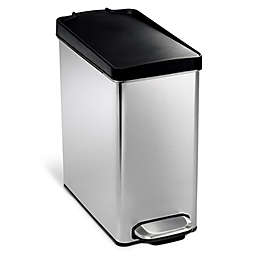 simplehuman® Brushed Stainless Steel 10-Liter Profile Step Trash Can
