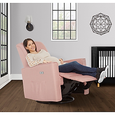 evolur Harlow Deluxe Glider in Pink. View a larger version of this product image.