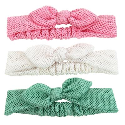 Tiny Treasures Size 0-24M 3-Pack Mom &amp; Me Headbands in Teal/White