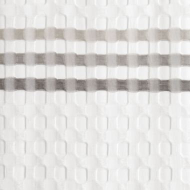 UGG&reg; Audree 72-inch x 72-inch Standard Shower Curtain in White/Grey. View a larger version of this product image.