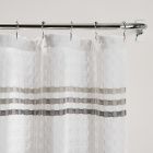 Alternate image 1 for UGG&reg; Audree 72-inch x 72-inch Standard Shower Curtain in White/Grey