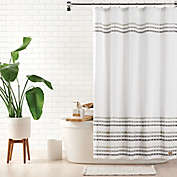 UGG&reg; Audree 72-inch x 72-inch Standard Shower Curtain in White/Grey