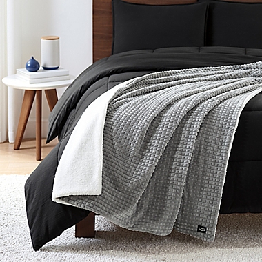 UGG&reg; Avery Textured Throw Blanket in Seal Grey Rivet. View a larger version of this product image.