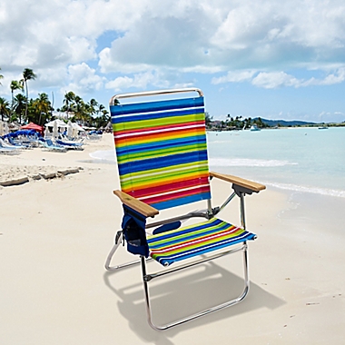Rio Hi-Boy&trade; Striped Beach Chair. View a larger version of this product image.