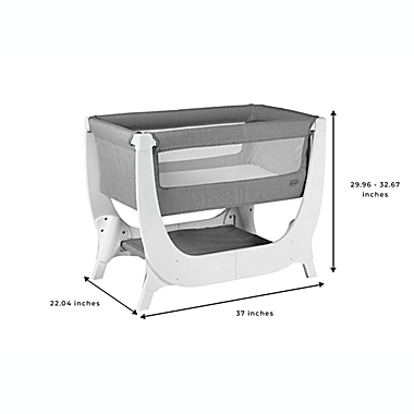BEABA by Shnuggle Convertible Air Bedside Bassinet in Dove Grey. View a larger version of this product image.