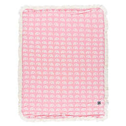 KicKee Pants® Elephant Ruffle Stroller Blanket in Pink