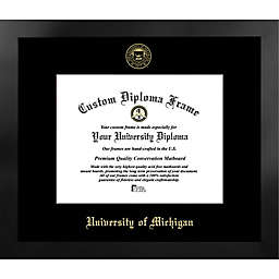 University of Michigan 16.25-Inch x 18.75-Inch Gold Foil Seal Diploma Frame in Black