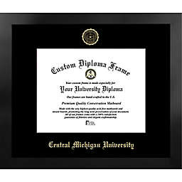 Central Michigan University 16.25-Inch x 18.75-Inch Gold Foil Seal Diploma Frame in Black