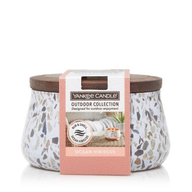 Yankee Candle&reg; Ocean Hibiscus Outdoor Collection 10 oz. Medium Outdoor Candle. View a larger version of this product image.