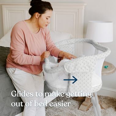 HALO&reg; BassiNest&reg; Glide Bedside Sleeper in Plume. View a larger version of this product image.