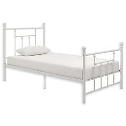 Atwater Living Maisie Twin Metal Bed in White