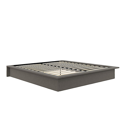 Aer Living Micah Upholstered, Dhp Maven Platform Bed With Under Storage King Size Frame Grey