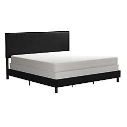 Atwater Living Jazmine King Faux Leather Platform Bed in Black
