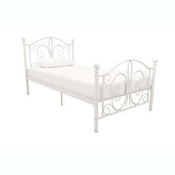 Atwater Living Bradford Twin Metal Bed Frame in White