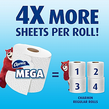 Charmin&reg; 6-Pack Ultra Strong Mega Roll Bath Tissue. View a larger version of this product image.