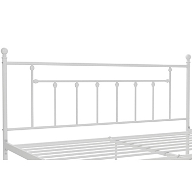 Atwater Living Maisie King Metal Bed in White. View a larger version of this product image.