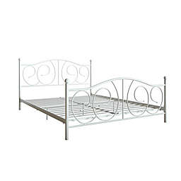 Atwater Living Vinci Queen Metal Bed in White
