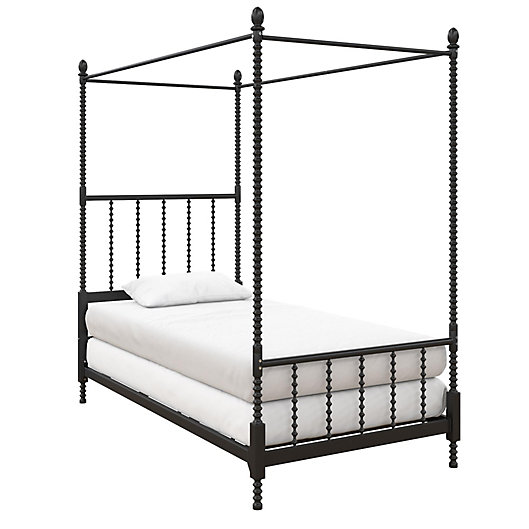 Aer Living Krissy Metal Canopy Bed, Metal Poster Bed King