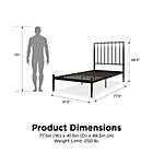 Alternate image 2 for Atwater Living Gemma Twin Metal Bed Frame in Black