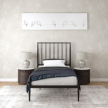 Atwater Living Gemma Twin Metal Bed Frame in Black. View a larger version of this product image.