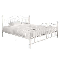 Atwater Living Selene Queen Metal Bed in White