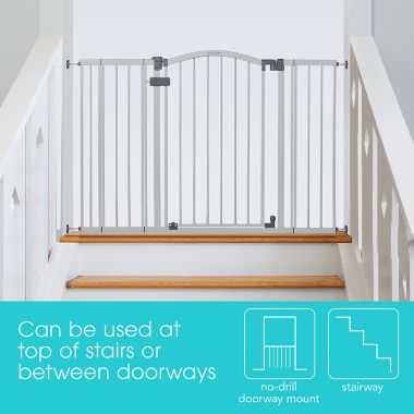 Summer&trade; Extra-Tall and Wide Safety Gate in Grey. View a larger version of this product image.