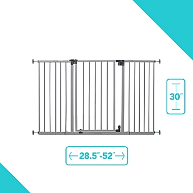 Summer&trade; Secure Space&trade; Extra-Wide Safety Gate in Grey. View a larger version of this product image.