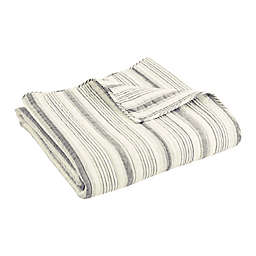 Levtex Home Rochelle Stripe Quilted Throw Blanket in Grey
