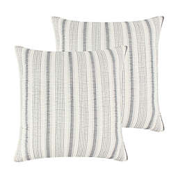Levtex Home Rochelle Stripe European Pillow Shams in Grey (Set of 2)