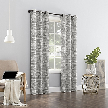 Sun Zero&reg; Parrish Distressed Grid Thermal Total Blackout Curtain Panel (Single). View a larger version of this product image.