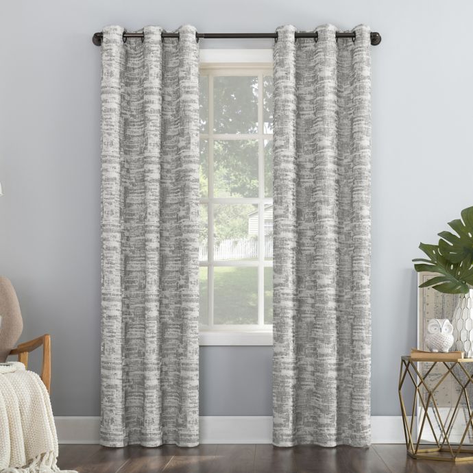 Sun Zero® Parrish Distressed Grid Thermal Total Blackout Curtain Panel