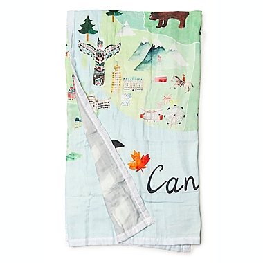 Loulou Lollipop Canada Oversize Multicolor Muslin Quilt. View a larger version of this product image.