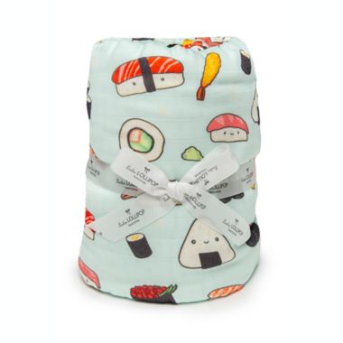 Loulou Lollipop Sushi Oversize Multicolor Muslin Quilt. View a larger version of this product image.