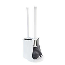 Alumiluxe 2-Piece Rust-Proof Toilet Bowl Brush and Holder Set 