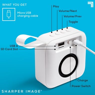 Sharper Image&reg; 3-Inch Square Bluetooth Speaker in Tie-Dye. View a larger version of this product image.