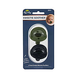Itzy Ritzy® Sweetie Soother™ in Olive & Black (2-Pack)