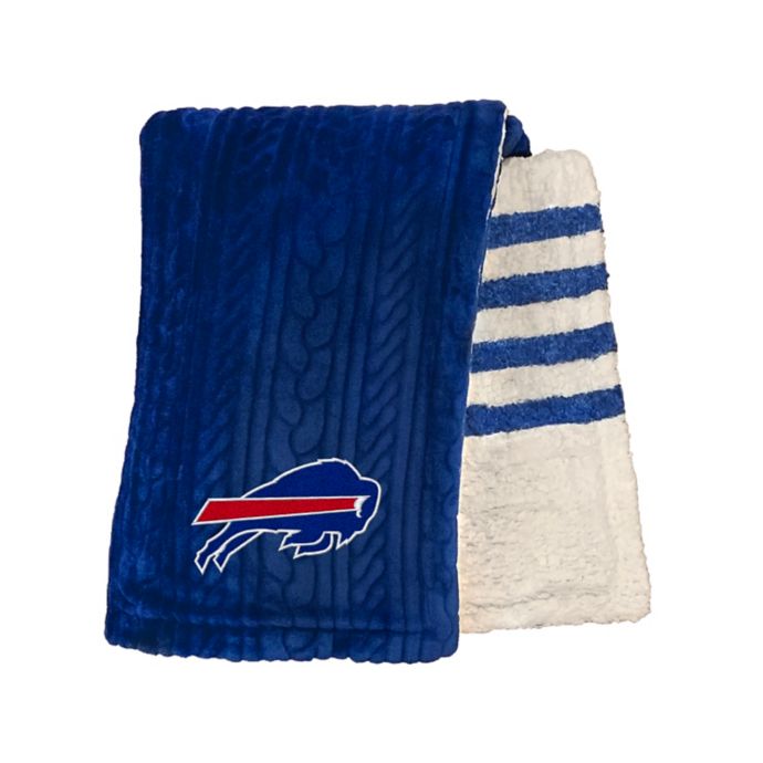 Nfl Buffalo Bills Embossed Logo Sherpa Stripe Throw Blanket Bed Bath Beyond