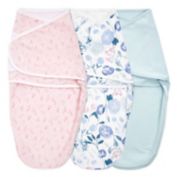 aden + anais&reg; essentials Size 3M 3-Pack Flowers Bloom Easy Wrap Swaddle Wraps in Pink