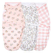 aden + anais&reg; essentials 3-Pack Disney Princess Easy Wrap Swaddle Wraps in Pink