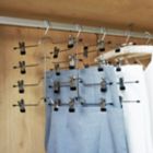 Alternate image 1 for Simply Essential&trade; 4-Tier Skirt/Pant Hanger in Black/Chrome