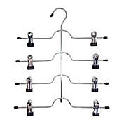 Simply Essential&trade; 4-Tier Skirt/Pant Hanger in Black/Chrome