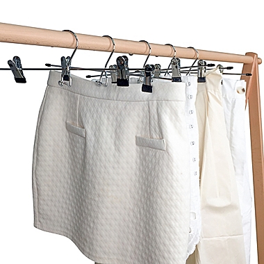 Simply Essential&trade; Chrome Skirt Hangers (Set of 4). View a larger version of this product image.