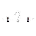 Alternate image 0 for Simply Essential&trade; Skirt/Pant Hangers with Clips in Chrome/Black (Set of 4)
