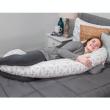 Leachco&reg; Snoogle&reg; Total Body Pillow in Grey. View a larger version of this product image.