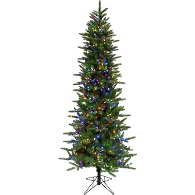 Fraser Hill Farm 6.5-Foot Carmel Pine Pre-Lit Artificial Christmas Tree in Green. View a larger version of this product image.