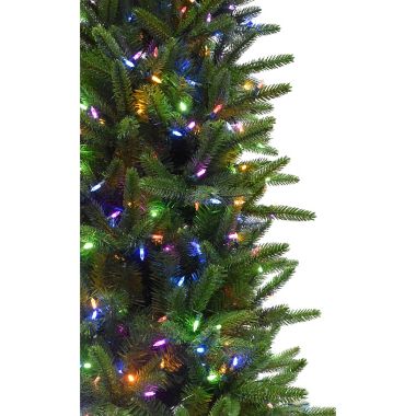Fraser Hill Farm 6.5-Foot Carmel Pine Pre-Lit Artificial Christmas Tree in Green. View a larger version of this product image.