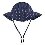 Hudson Baby&reg; Floppy Navy Dot Sun Protection Hat