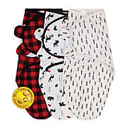 The Peanutshell&trade; 3-Pack Plaid Woodland Swaddles in Red
